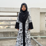 Exclusive Kids White Floral Printed Dubai Cherry Abaya– Customizable 3 Piece Full Set