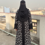 Elegant Black Premium Floral Printed Dubai Cherry Abaya – Customizable 4 Piece Full Set
